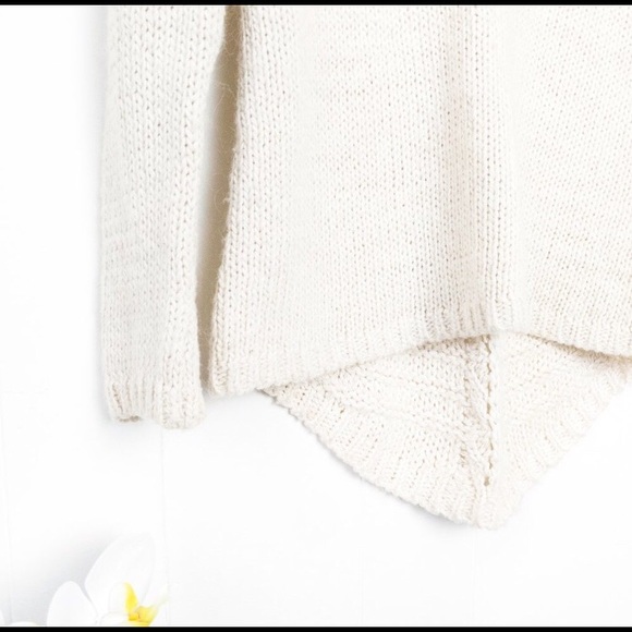 Zara Knit Cream Pointelle Sweater - Picture 4 of 10